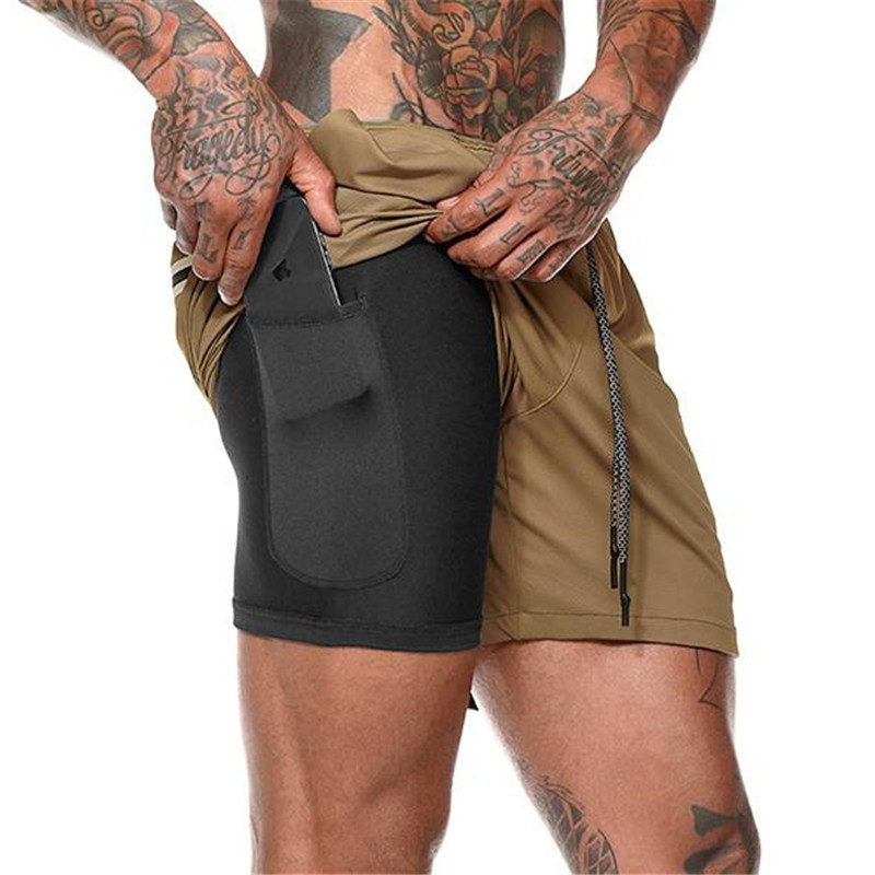 Men's Running Shorts 2 in 1 Double-deck & Quick Drying Men's Running Shorts 2 in 1 Double-deck & Quick Drying