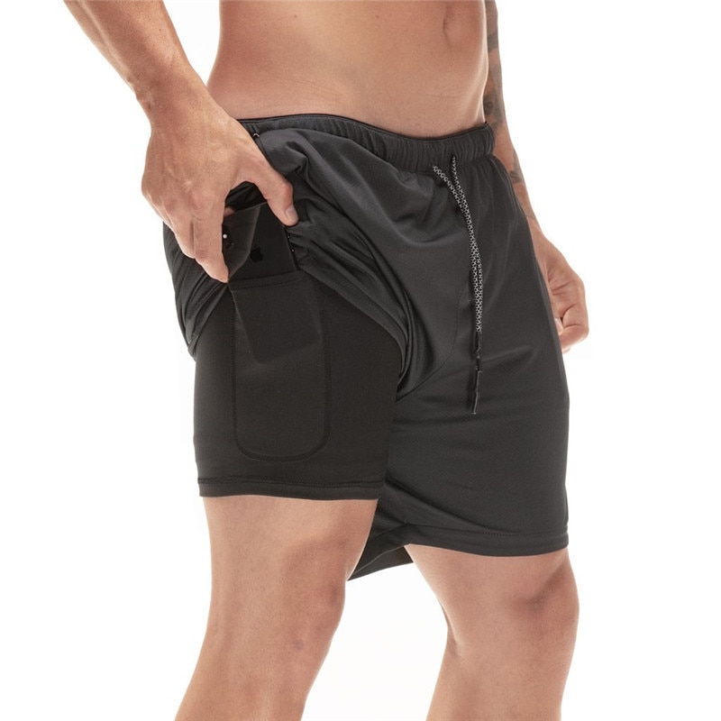 Men's Running Shorts 2 in 1 Double-deck & Quick Drying Men's Running Shorts 2 in 1 Double-deck & Quick Drying