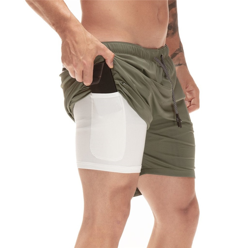Men's Running Shorts 2 in 1 Double-deck & Quick Drying Men's Running Shorts 2 in 1 Double-deck & Quick Drying