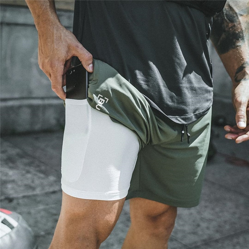 Men's Running Shorts 2 in 1 Double-deck & Quick Drying Men's Running Shorts 2 in 1 Double-deck & Quick Drying