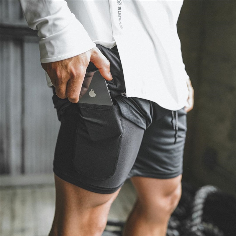 Men's Running Shorts 2 in 1 Double-deck & Quick Drying Men's Running Shorts 2 in 1 Double-deck & Quick Drying