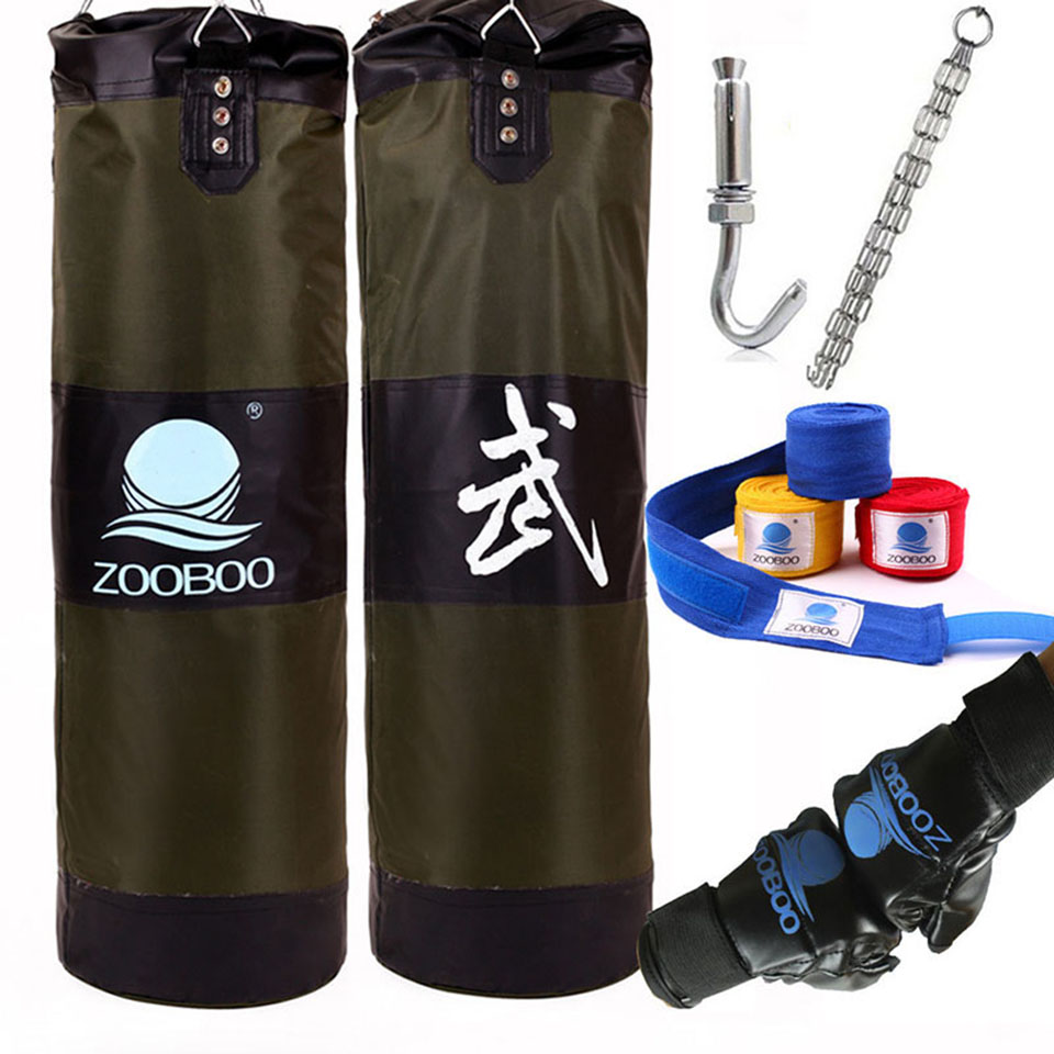 Fitness MMA Boxing Sandbag with Set Wraps & Hook & a pair Gloves