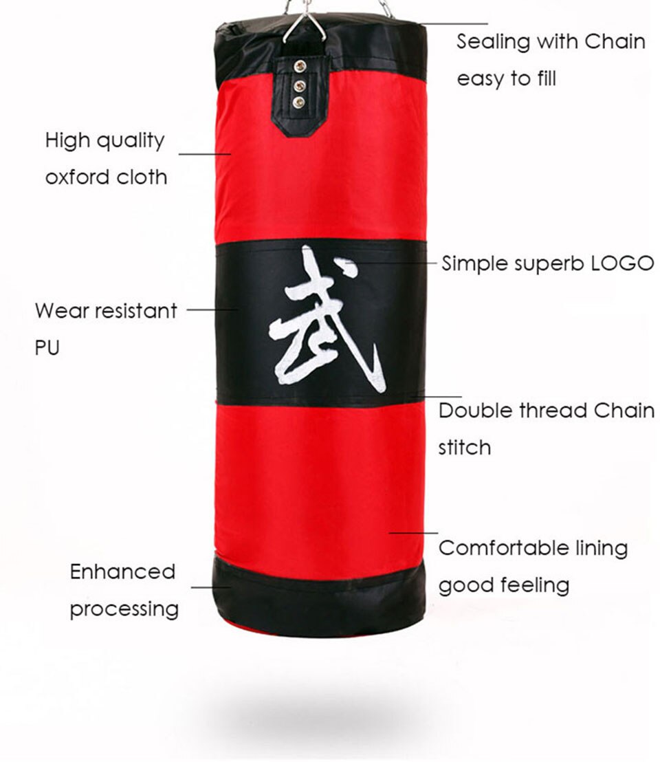 Fitness MMA Boxing Sandbag with Set Wraps & Hook & a pair Gloves