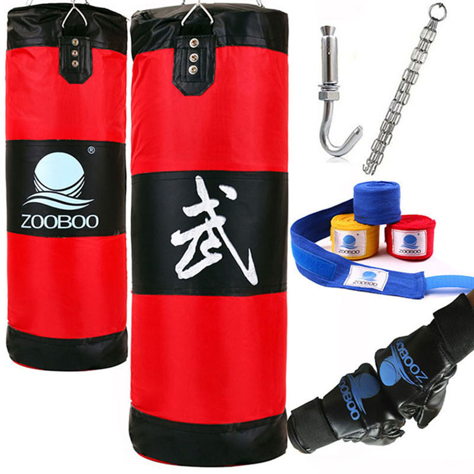 Fitness MMA Boxing Sandbag with Set Wraps & Hook & a pair Gloves