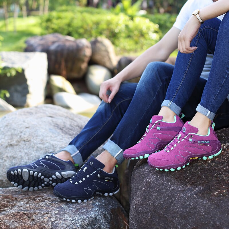 Women Leather Hiking Shoes Outdoor