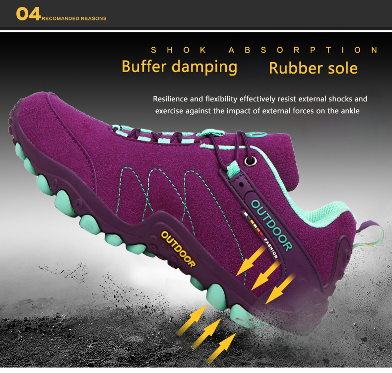 Women Leather Hiking Shoes Outdoor