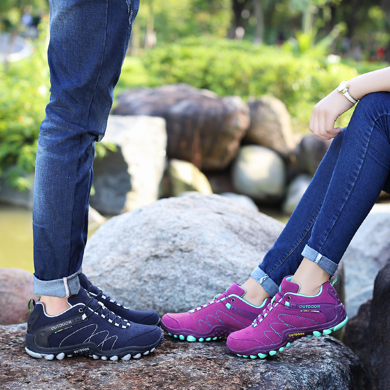 Women Leather Hiking Shoes Outdoor