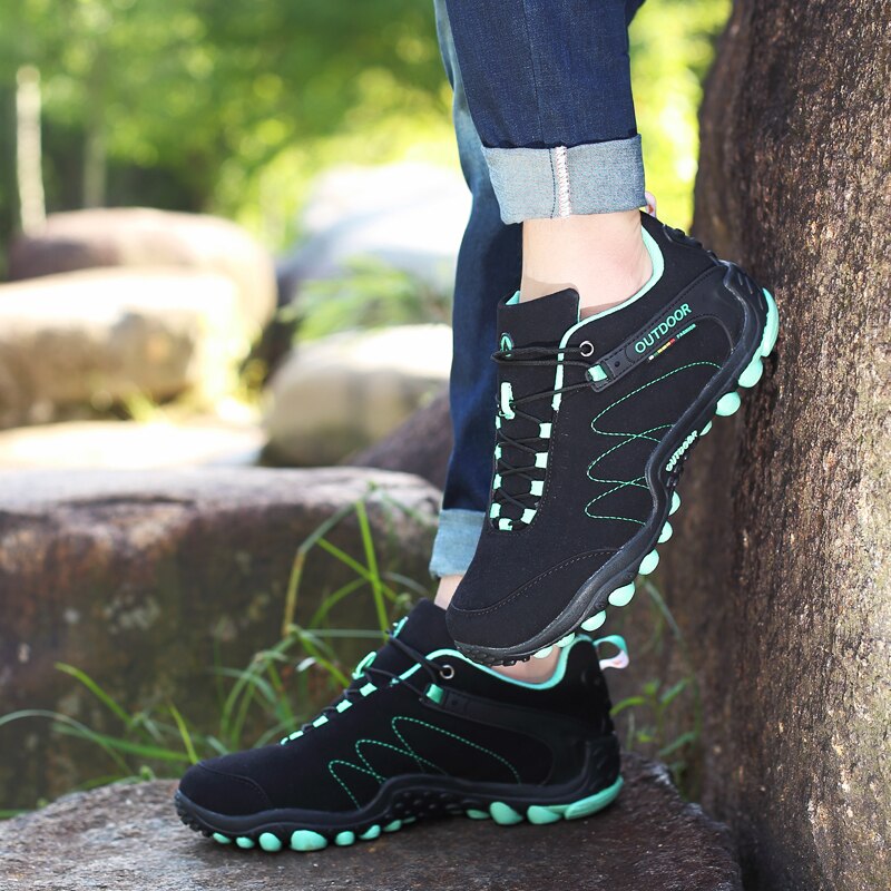 Women Leather Hiking Shoes Outdoor