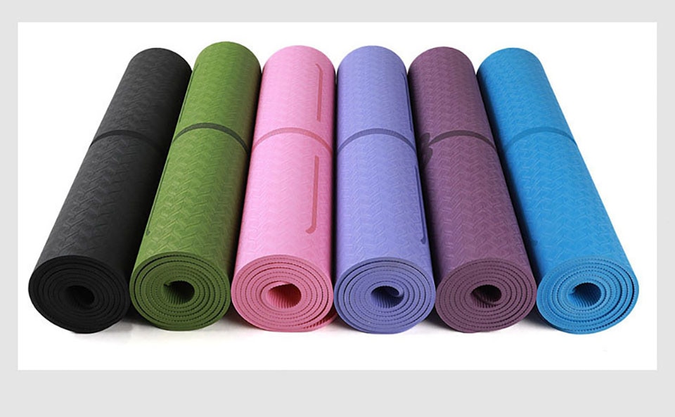 1830*610*6mm TPE Yoga Mat with Position Line Non Slip Carpet Mat For Beginner Environmental Fitness Gymnastics Mats 1830*610*6mm TPE Yoga Mat with Position Line Non Slip Carpet Mat For Beginner Environmental Fitness Gymnastics Mats