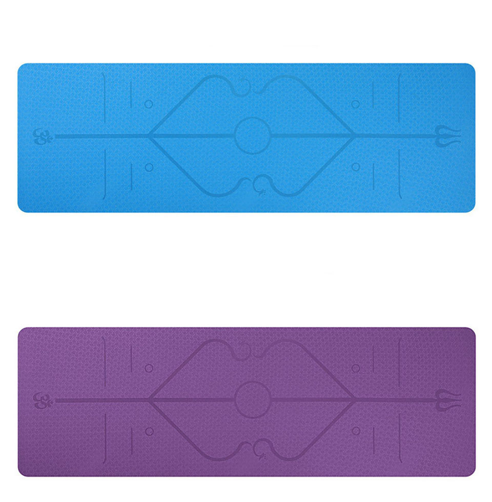 1830*610*6mm TPE Yoga Mat with Position Line Non Slip Carpet Mat For Beginner Environmental Fitness Gymnastics Mats 1830*610*6mm TPE Yoga Mat with Position Line Non Slip Carpet Mat For Beginner Environmental Fitness Gymnastics Mats