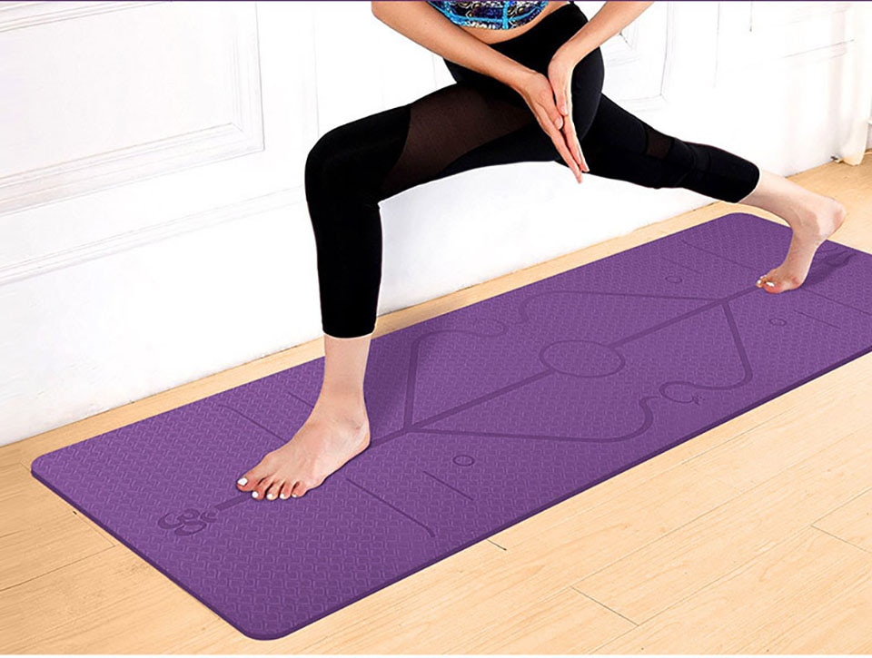 1830*610*6mm TPE Yoga Mat with Position Line Non Slip Carpet Mat For Beginner Environmental Fitness Gymnastics Mats 1830*610*6mm TPE Yoga Mat with Position Line Non Slip Carpet Mat For Beginner Environmental Fitness Gymnastics Mats