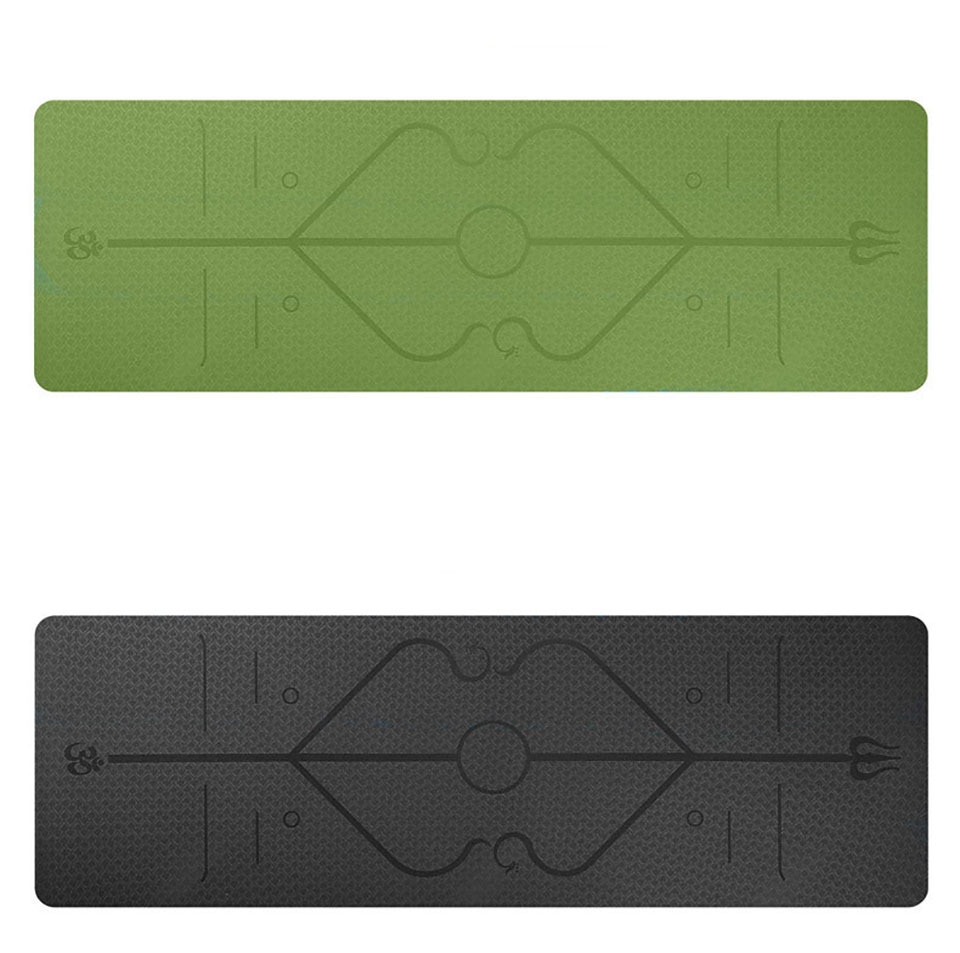 1830*610*6mm TPE Yoga Mat with Position Line Non Slip Carpet Mat For Beginner Environmental Fitness Gymnastics Mats 1830*610*6mm TPE Yoga Mat with Position Line Non Slip Carpet Mat For Beginner Environmental Fitness Gymnastics Mats