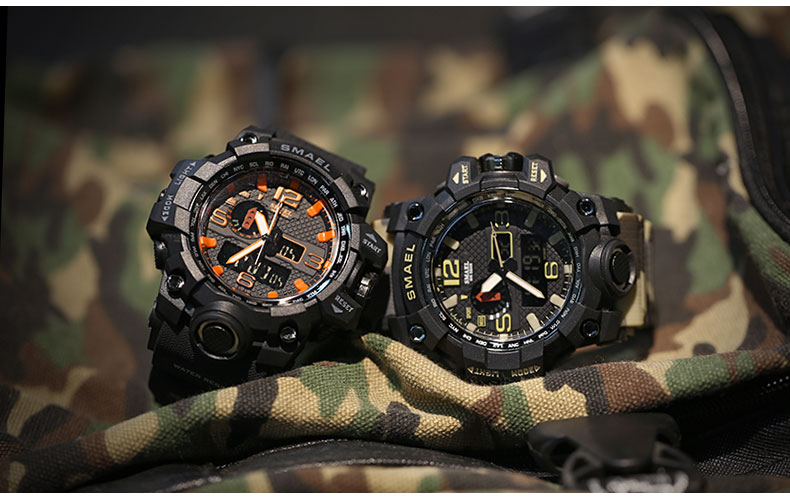 Rugged Sports Watches for Men with Digital and Analogue Display Rugged Sports Watches for Men with Digital and Analogue Display
