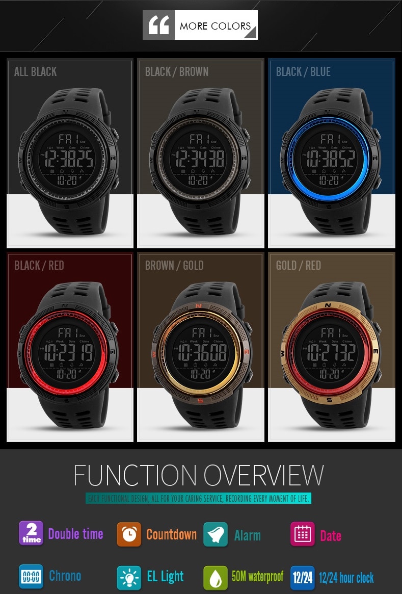 Sports Watch for Men with Digital Display