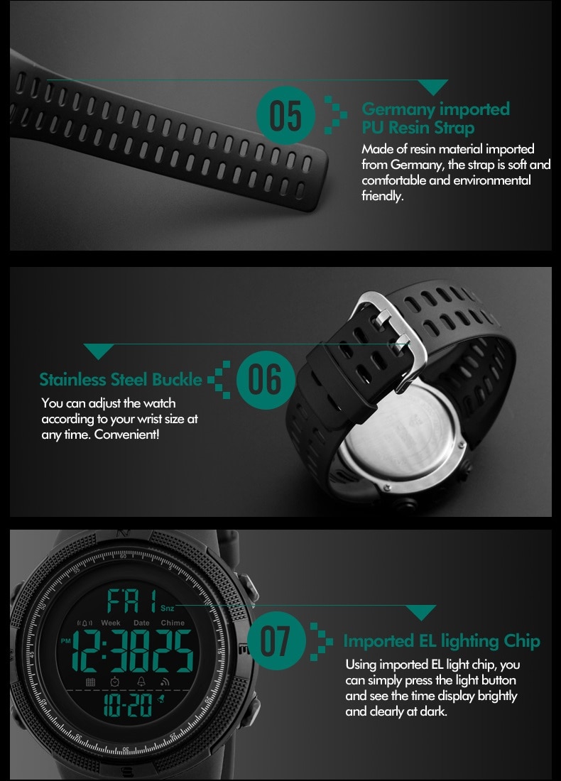 Sports Watch for Men with Digital Display