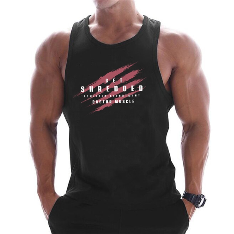 T-shirt sans manches pour homme, vêtement de sport, musculation, Fitness, course à pied, gym, 2020