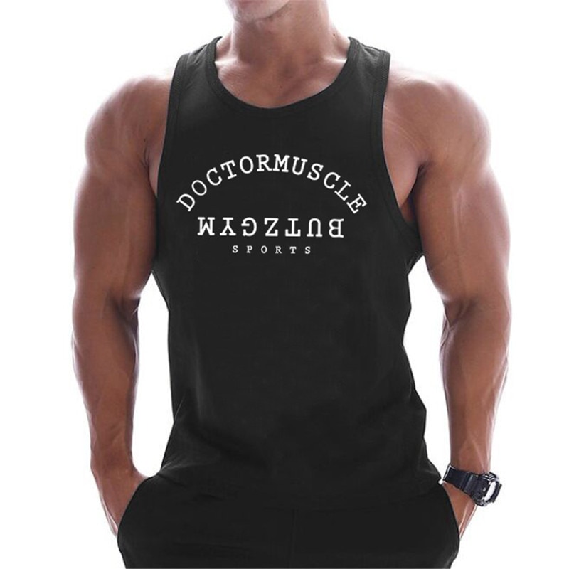 T-shirt sans manches pour homme, vêtement de sport, musculation, Fitness, course à pied, gym, 2020