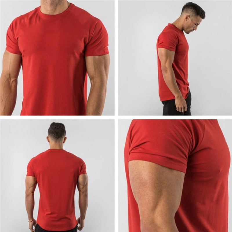 Workout Skinny sleeve Bodybuilding shirt