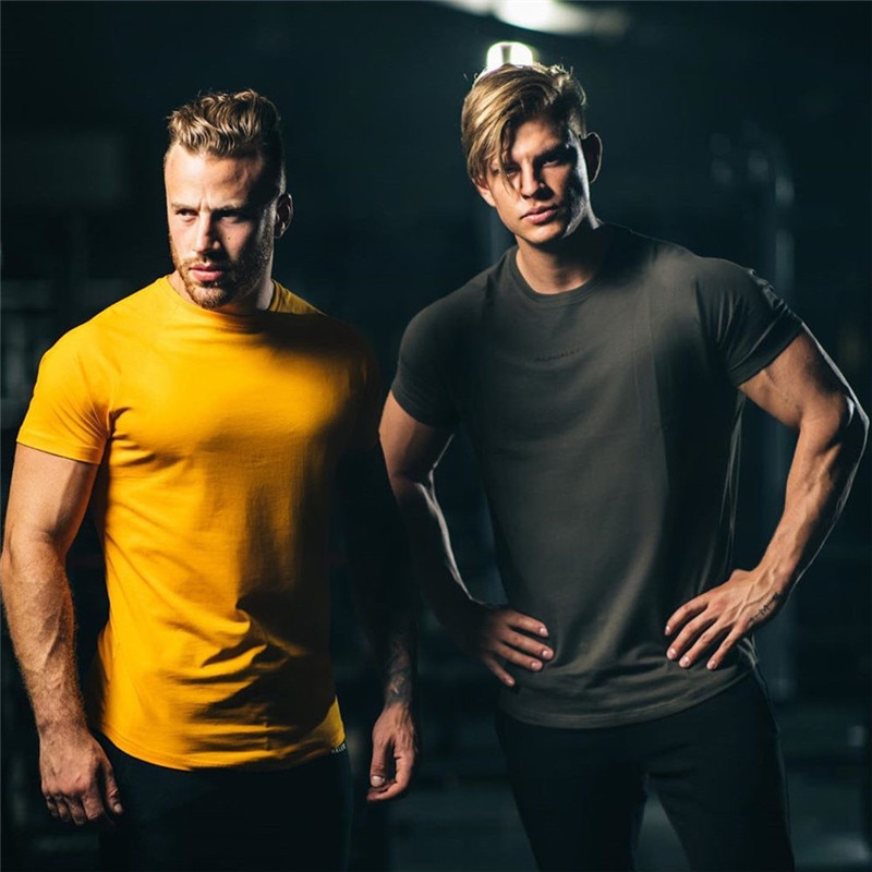 Workout Skinny sleeve Bodybuilding shirt