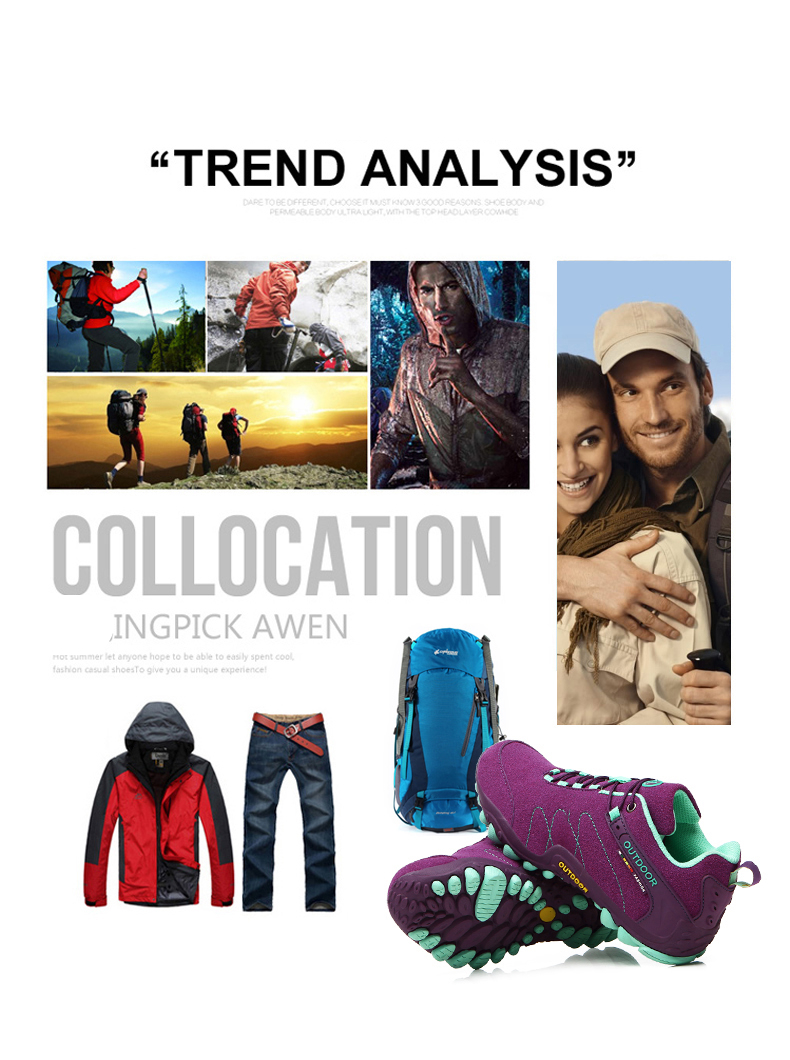 Women Leather Hiking Shoes Outdoor