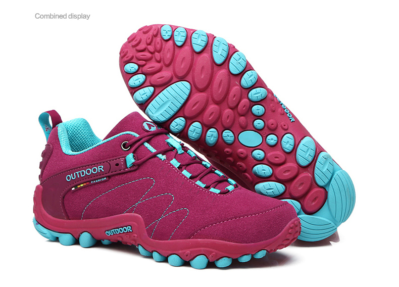 Women Leather Hiking Shoes Outdoor