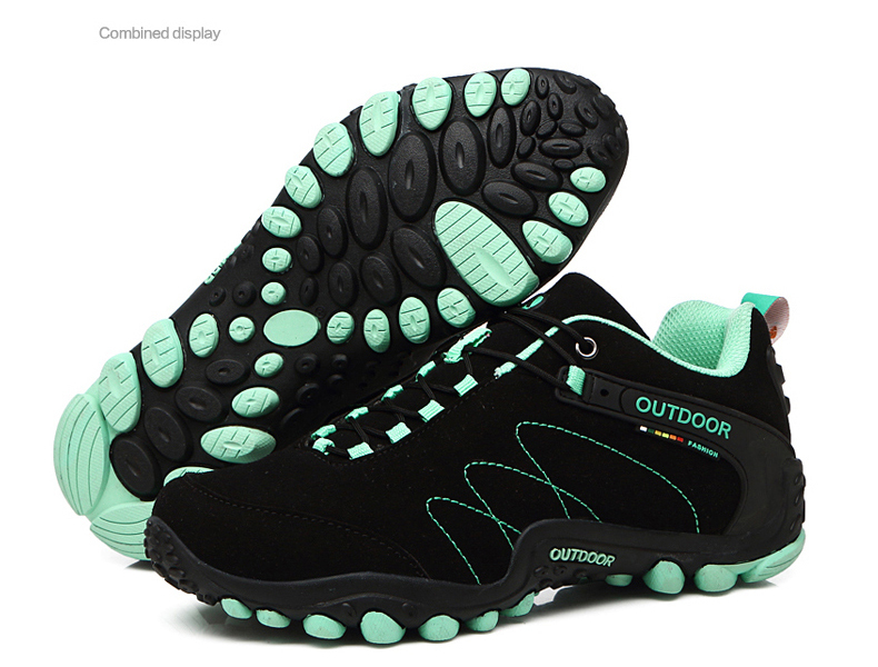 Women Leather Hiking Shoes Outdoor