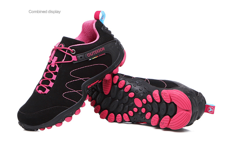 Women Leather Hiking Shoes Outdoor