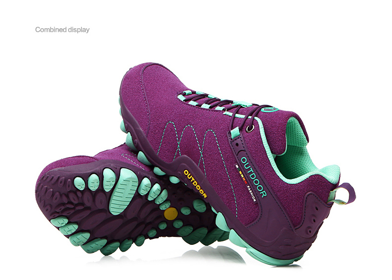 Women Leather Hiking Shoes Outdoor